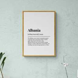 Albania Funny Definition Europe Gift Wall Art Print - thumbnail 3