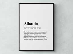 Albania Funny Definition Europe Gift Wall Art Print - thumbnail 1