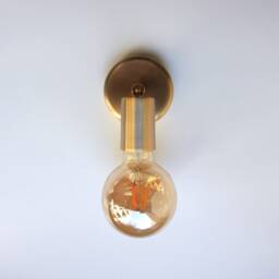 Minimal Sconce Light Modern Wall Lamp Black & Gold Mid Century Home Decor - thumbnail 4