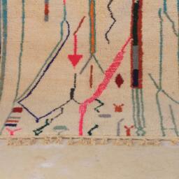 Colorful Moroccan Rug, Custom Fabulous Boujad Azilal Abstract Multicolored Carpet, Handmade Bohemian Rug - thumbnail 3