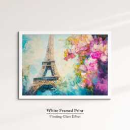 Eiffel Tower Paris Abstract Oil Painting Framed Print & Canvas Large Sizes Wall Art Poster France Home Decor Interior Gift Idea - thumbnail 3