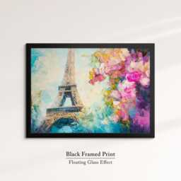 Eiffel Tower Paris Abstract Oil Painting Framed Print & Canvas Large Sizes Wall Art Poster France Home Decor Interior Gift Idea - thumbnail 2