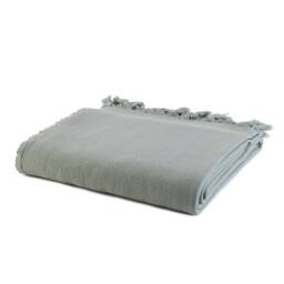 55''83'' Water Green Stonewashed Throw Blanket, Turkish Cotton Couch Couch, Sofa Cover, Bed Spread, Porch Cozy Blanket - thumbnail 3