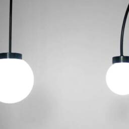 Ari - Modern Black Chandelier Sculptural 3-Light Glass Globe Pendant - thumbnail 2
