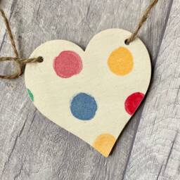 Polka Dot Bunting, Wooden Spotty Garland, Colourful Wall Decor For Country Kitchen - thumbnail 2