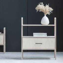 Mid Century Modern Bookcase, Wooden Scandinavian Nightstand, Storage Cabinet, Home Furniture - thumbnail 2