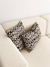 Textured & Patterned Decorative Throw Pillow Cover, Soft Triangle Pattern Accent Case, Boho Handmade Cushion Any Size, 16x16