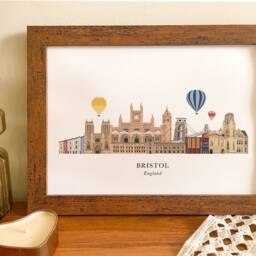 Bristol Skyline Print, Cityscape, Wall Art, Gift, Illustration, Poster, Travel - thumbnail 2