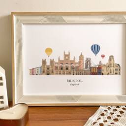 Bristol Skyline Print, Cityscape, Wall Art, Gift, Illustration, Poster, Travel - thumbnail 3