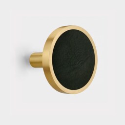 Brass Curtain Tie Backs With Leather Insert