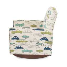 Personalized Upholstered Rocking Chair Handmade Kids Furniture - Cars & Trucks Fabric - thumbnail 3
