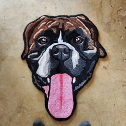 Custom Pet Portrait Rug, Personalized Dog Portrait, Animal Handmade Tufted Gift, Gifts For Pets - thumbnail 3