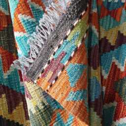 Runner Rug Classic, Handmade Artisan Afghan Turkish, Scandinavian, Navajo, Bohemian, Wool Flatweave Multicolour Kilim 203x61 cm - thumbnail 4