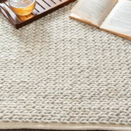 Hand Woven Chunky Braided Knitted, Modern Style Blended Wool Indoor Rug. Entryway Or Runner Customisation Available - The Rug Baket - thumbnail 3
