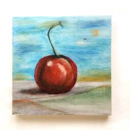 Original Surreal Oil Painting, Fantasy Landscape, Wall Art, Folk, Primitive Art - thumbnail 2