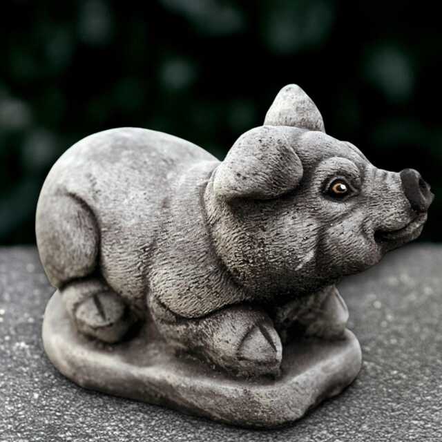 Concrete Pig Statue Outdoor Figurine Cement Animal Sculpture Pig Lover Gift Handmade Front Door Decoration Garden Ornament - image 1