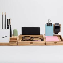 Wood Table Organizer/Desk Set Apple Watch Holder Desk - thumbnail 3