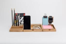 Wood Table Organizer/Desk Set Apple Watch Holder Desk
