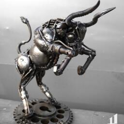 Recycled Metal Taurus - Small Item - Zodiac/Sustainable - thumbnail 2