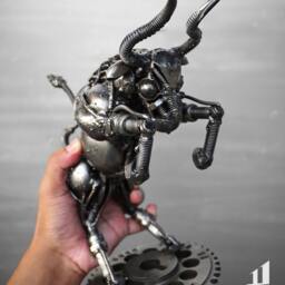 Recycled Metal Taurus - Small Item - Zodiac/Sustainable - thumbnail 4