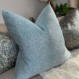 Decorative Cushion Cover Pillow Throw in Teal - Double Sided Worldwide Shipping Textured Designer Fabric - thumbnail 4