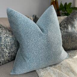 Decorative Cushion Cover Pillow Throw in Teal - Double Sided Worldwide Shipping Textured Designer Fabric - thumbnail 1