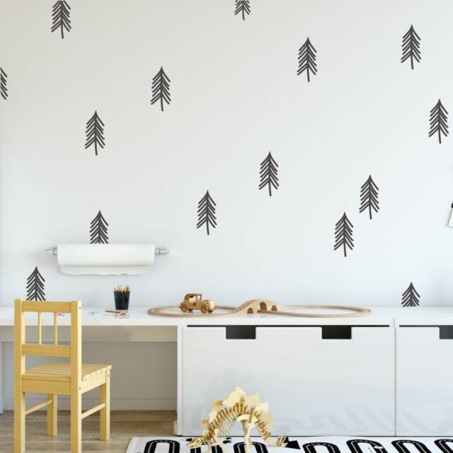 Stickers On The Wall Drawn Trees, Tree Stickers, Decoration, Nursery Decor, Woodland Decor - image 1