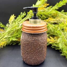Buffalo Plaid Moose Themed Soap Dispenser, Grubby Mason Jar With Pump, Rustic Cabin Christmas Decor, Country Christmas, Lodge - thumbnail 3