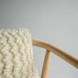 Handwoven Wool Pillow Cover Organic Linen Boho Decor - thumbnail 4