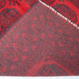 6x8 Ft Akhcha Red Handmade Large New Rug - Afghan High Pile Turkmen Bokhara Area Livingroom Rug Tribal Bedroom Office - thumbnail 4