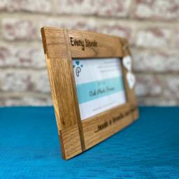 "Every Blonde Needs A Brunette Best Friend - Birthday Gift Personalised Oak Wood Photo Frame Fits 6x4"", 7x5"" Or 10x8" - thumbnail 3