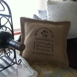 Hessian - Burlap Cushion, Vintage, Rustic, French Shabby Chic. Gift. Rustic. Farmhouse. Grain Sack. Christmas Present - thumbnail 2