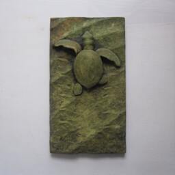 Green Sea Turtle Hatchling Wall Sculpture Art - thumbnail 2