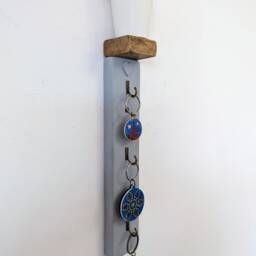 Vertical Key Holder Shelf With Hooks For Hallway/Entranceway Kitchen Bedroom Utility - Two Tone Grey - 0111 - thumbnail 3