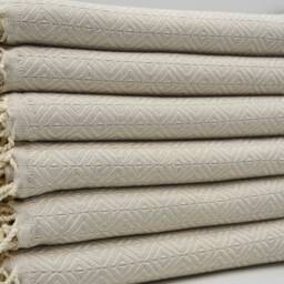 "Turkish Towel, Big Diamond Towel, Turkish Hammam Bath Towel, Light Gray Towel, Spa Towel, 38""x67" - thumbnail 3