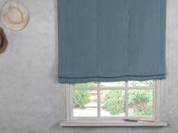 Linen Roman Blind-Black Out Blind in Greyish Duck Egg Color -Hardware Is Included-Custom