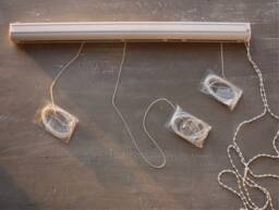 Linen Roman Blind-Black Out Blind in Greyish Duck Egg Color -Hardware Is Included-Custom - thumbnail 4