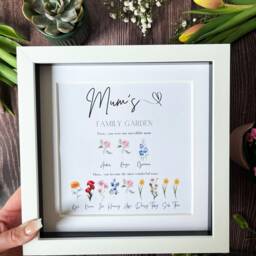Personalised Birth Flower Family Tree Framed Print - Mother's Day Gift - thumbnail 2