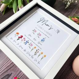 Personalised Birth Flower Family Tree Framed Print - Mother's Day Gift - thumbnail 3