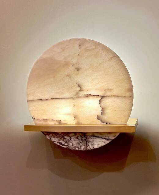 Plasencia Handmade Marble Wall Sconce - Mid-Century Modern Lighting - image 1