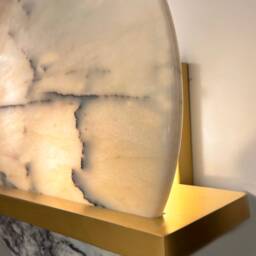 Plasencia Handmade Marble Wall Sconce - Mid-Century Modern Lighting - thumbnail 2