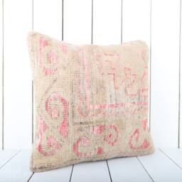 Vintage Turkish Kilim Pillow Cover Bohemian Cushion - 16x16 - thumbnail 2