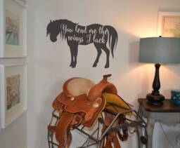 Horse Wall Decal You Lend Me The Wings I Lack, Vinyl Decor - thumbnail 1