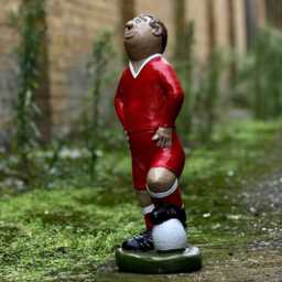 Football Player Statue Hand Painted Soccer Figurine Concrete Man Decoration Outdoor Footballer Ornament Cement Yard Art Sports Lover Gift - thumbnail 3
