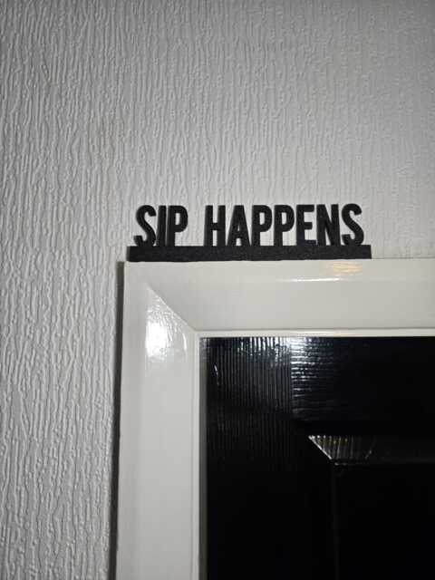 Sip Happens Door Topper, Funny Drinking Decor, Quirky Bar Sign, Wine Lover Wall Accent, Unique Gift For Cocktail Enthusiasts - image 1