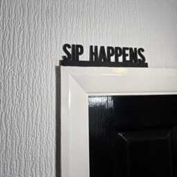 Sip Happens Door Topper, Funny Drinking Decor, Quirky Bar Sign, Wine Lover Wall Accent, Unique Gift For Cocktail Enthusiasts - thumbnail 2