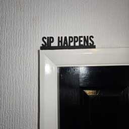Sip Happens Door Topper, Funny Drinking Decor, Quirky Bar Sign, Wine Lover Wall Accent, Unique Gift For Cocktail Enthusiasts - thumbnail 3