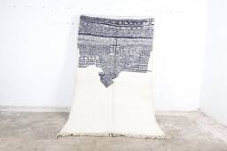 Handmade Boujad Wool Rug Contemporary Moroccan Berber Carpet - thumbnail 1