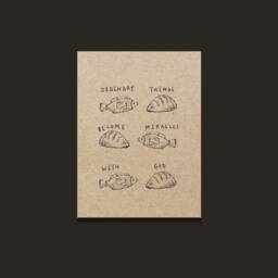 Loaves & Fishes Miracle Art Christian Bible Verse Print - thumbnail 2