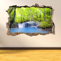 Waterfall Forest Wall Decal Sticker Mural Poster Print Art Home Office Decor Nature Beauty Al11 - thumbnail 1
